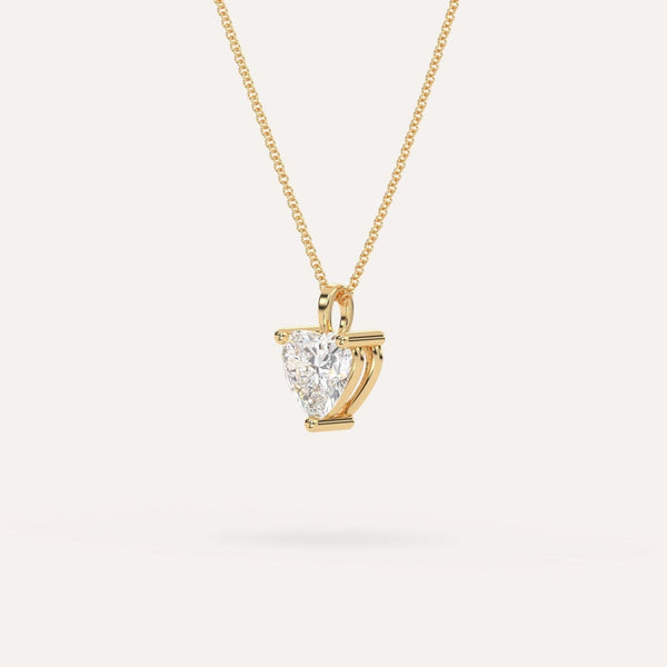 Large Diamond Necklace: Stunning Carat Heart Pendant