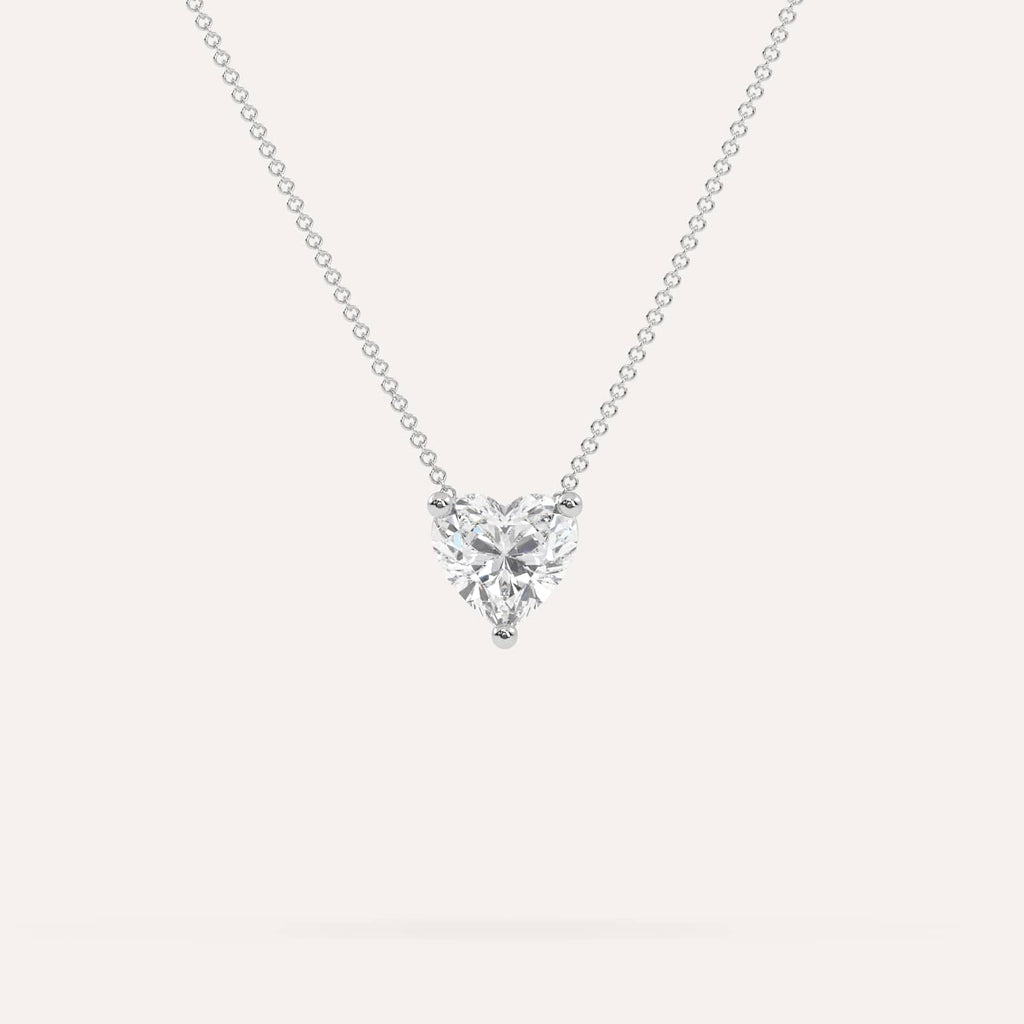 2 Carat Diamond Floating Necklace In 14K White Gold