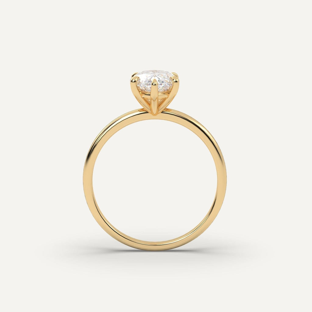 2 Carat Marquise Cut Engagement Ring In 14K Yellow Gold