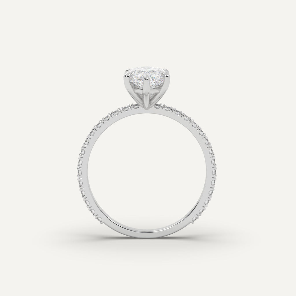 2 Carat Marquise Cut Engagement Ring In Platinum