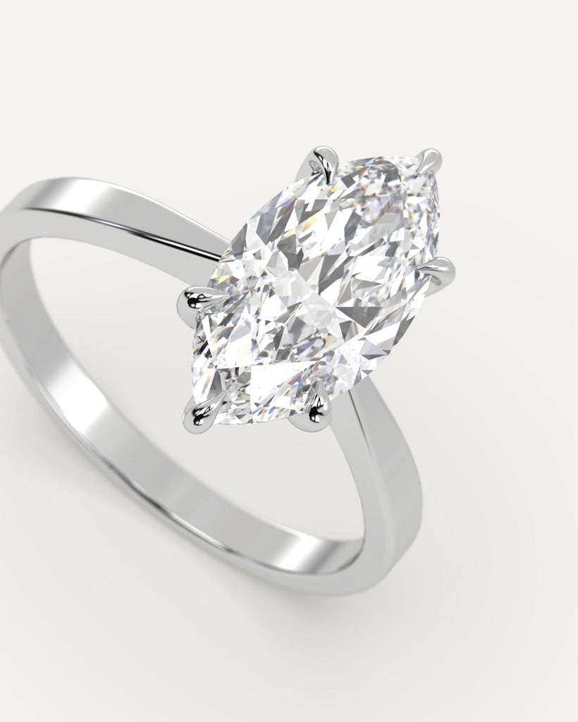 Cathedral Marquise Cut Engagement Ring 2 Carat Diamond