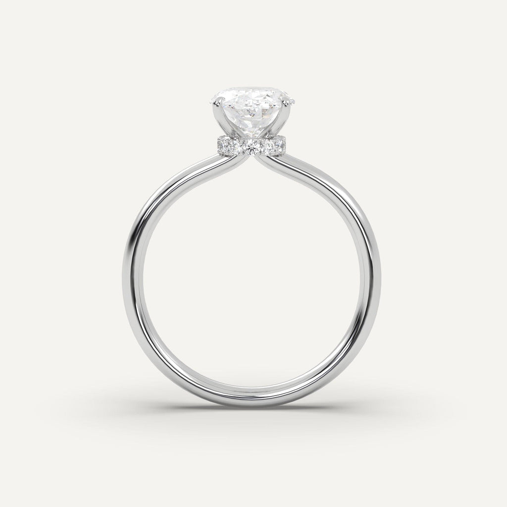 2 Carat Oval Cut Engagement Ring In 950 Platinum