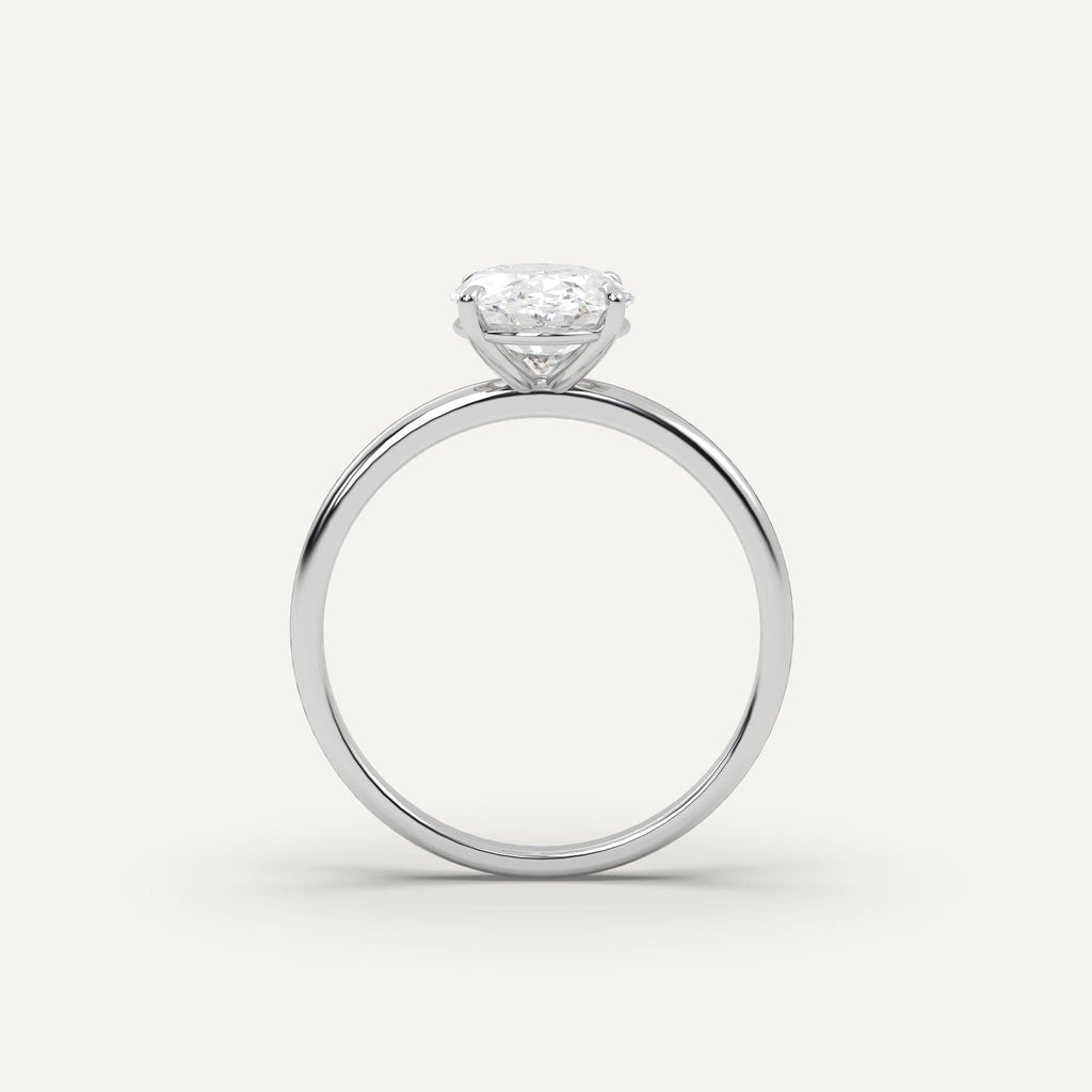 2 Carat Oval Cut Engagement Ring In 950 Platinum
