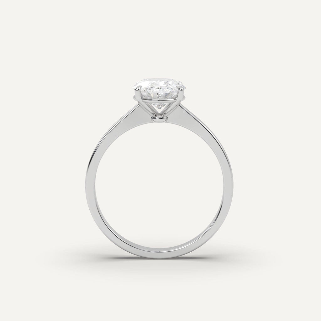 2 Carat Oval Cut Engagement Ring In 950 Platinum