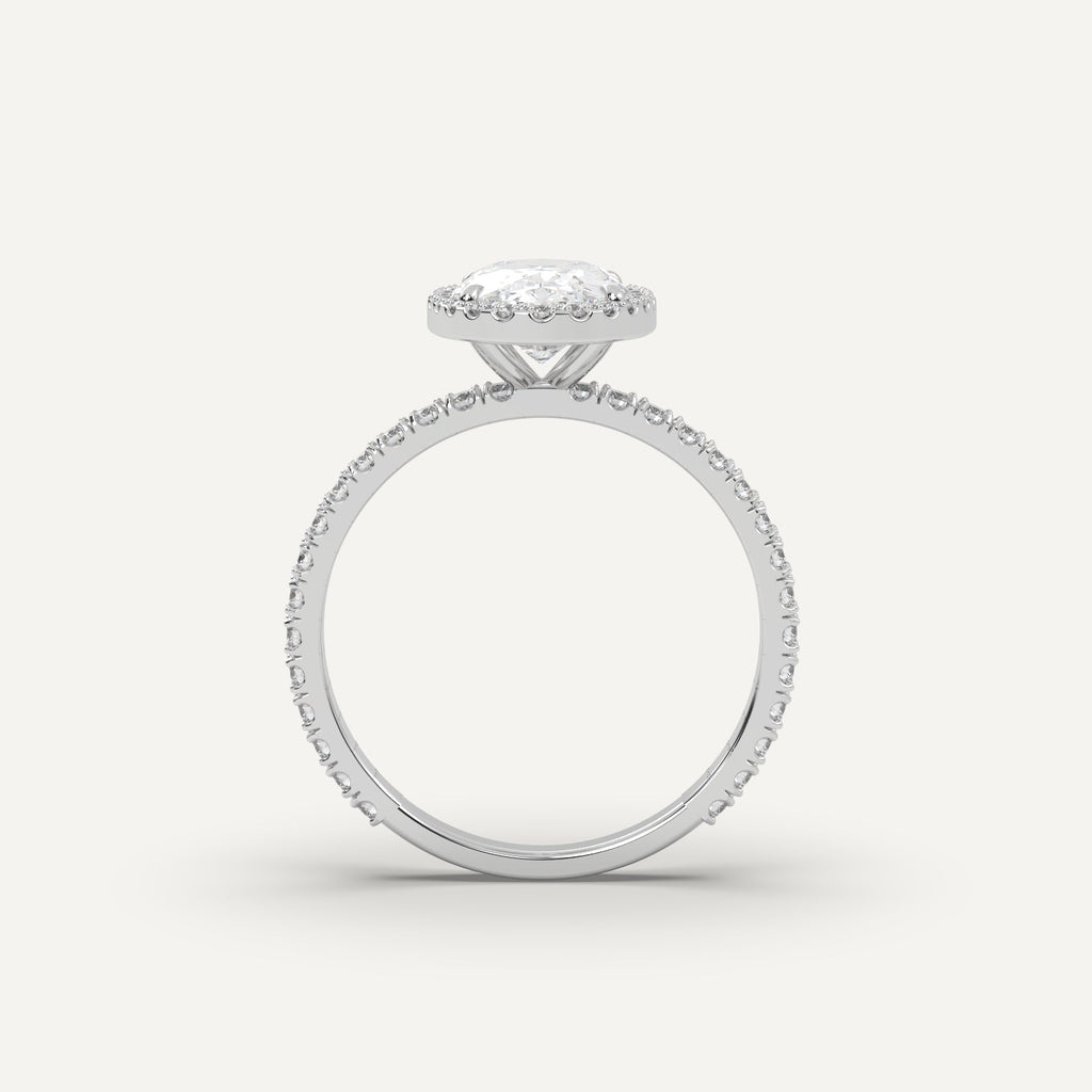 2 Carat Oval Cut Engagement Ring In 950 Platinum