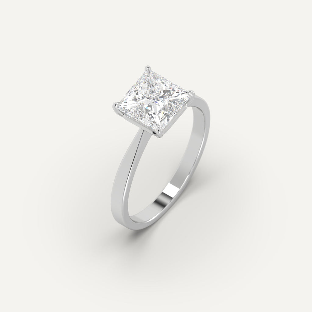 2 Carat Engagement Ring Princess Cut Diamond In 950 Platinum