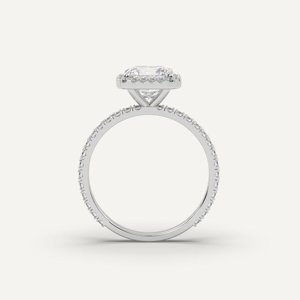 2 Carat Radiant Cut Engagement Ring In 14K White Gold