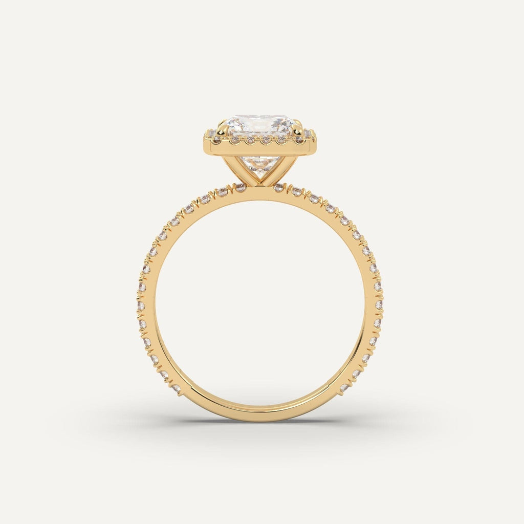 2 Carat Radiant Cut Engagement Ring In 14K Yellow Gold