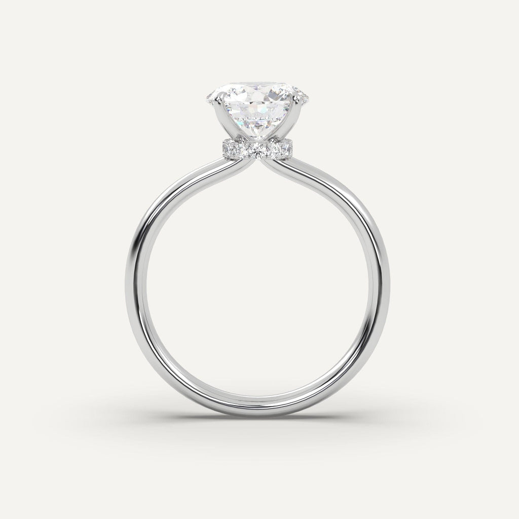 2 Carat Round Cut Engagement Ring In 950 Platinum