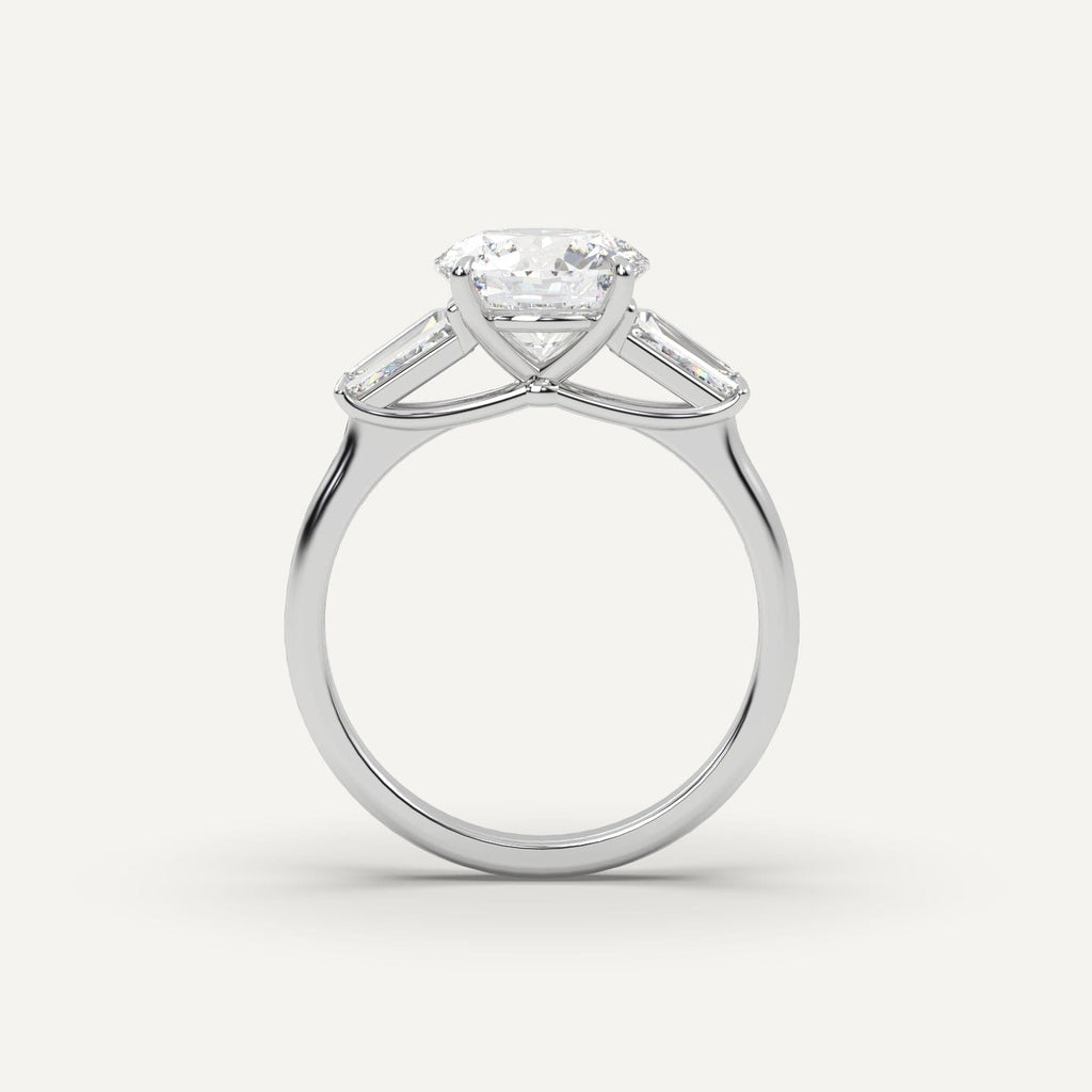 2 Carat Round Cut Engagement Ring In 950 Platinum