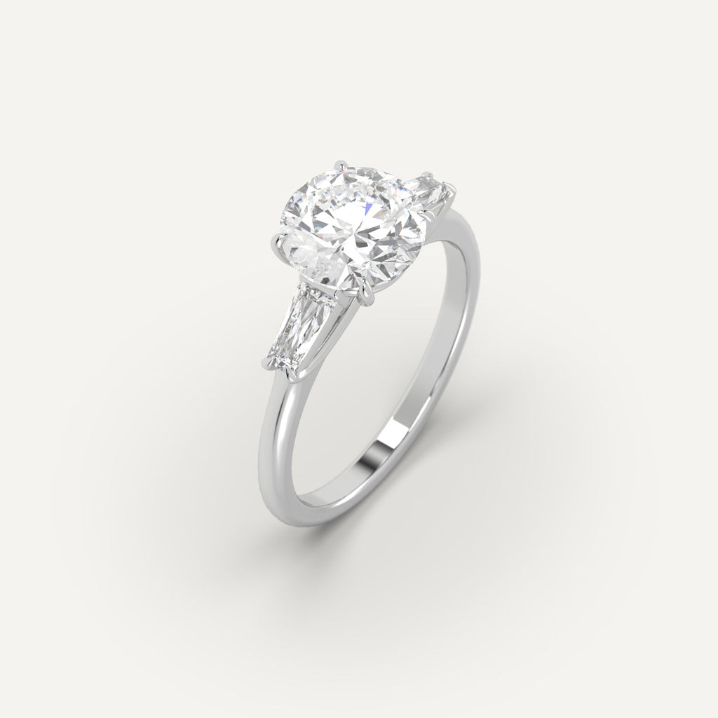 2 Carat Engagement Ring Round Cut Diamond In 950 Platinum