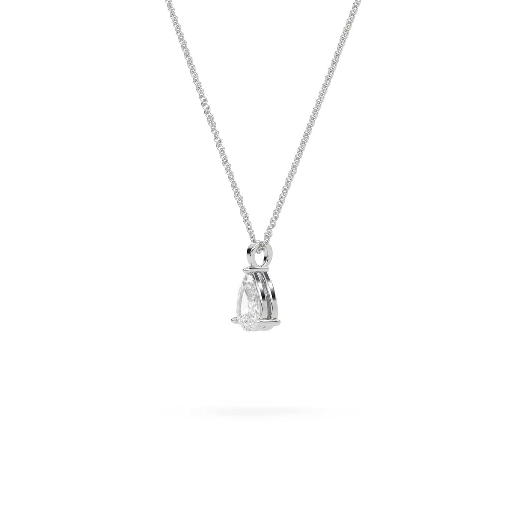 2 carat Simple Pear Lab Diamond Pendant
