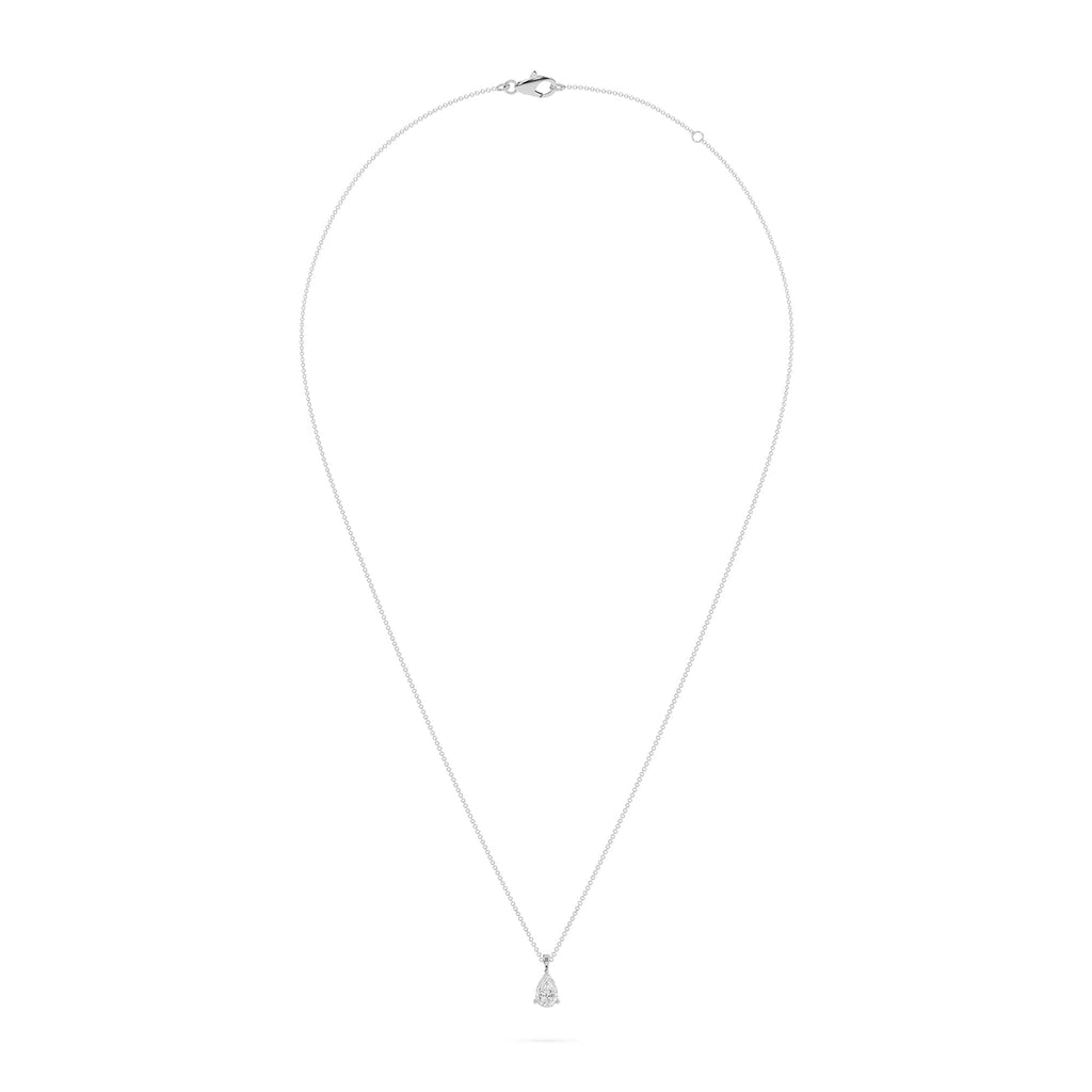 2 carat Simple Pear Lab Diamond Pendant