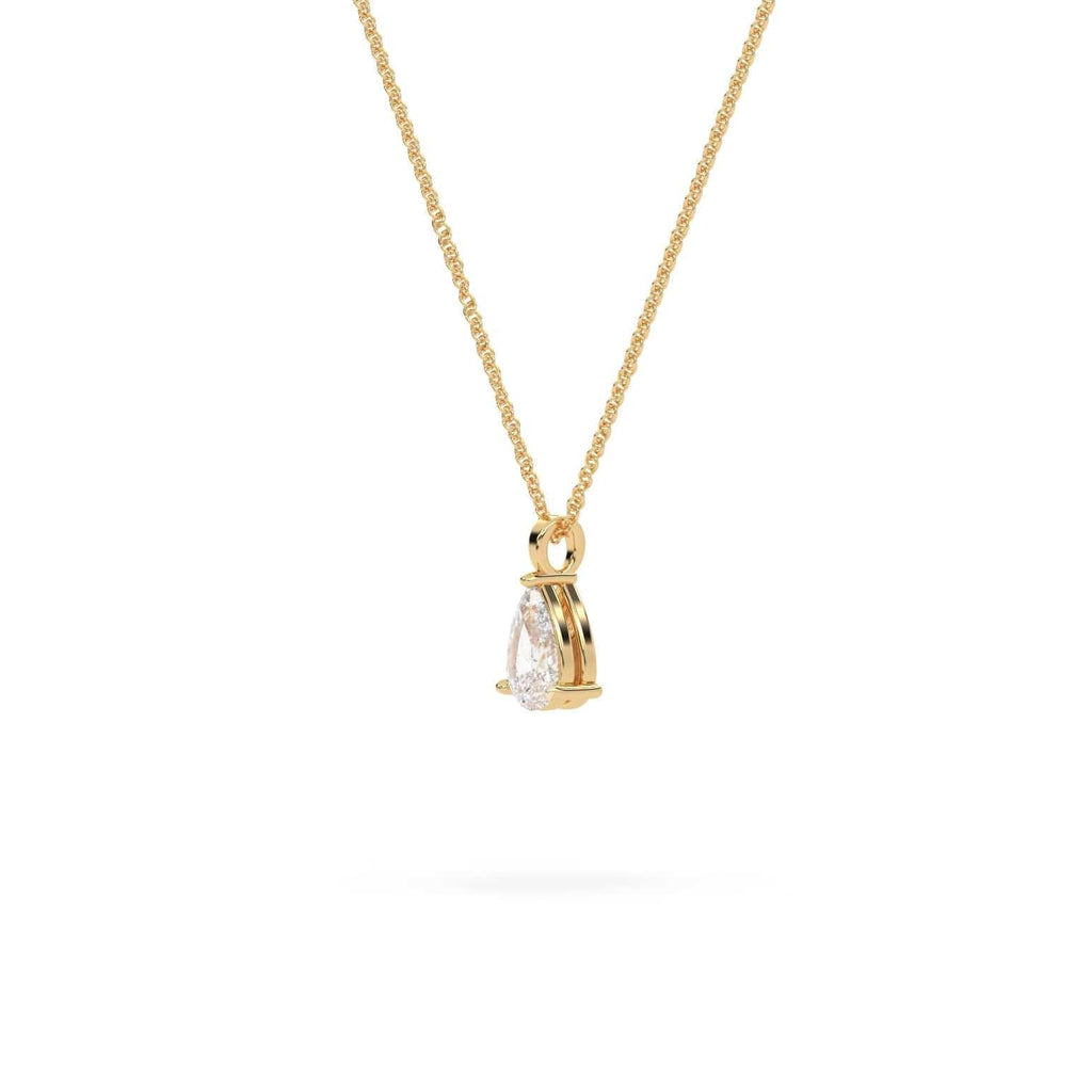 2 carat Simple Pear Lab Diamond Pendant