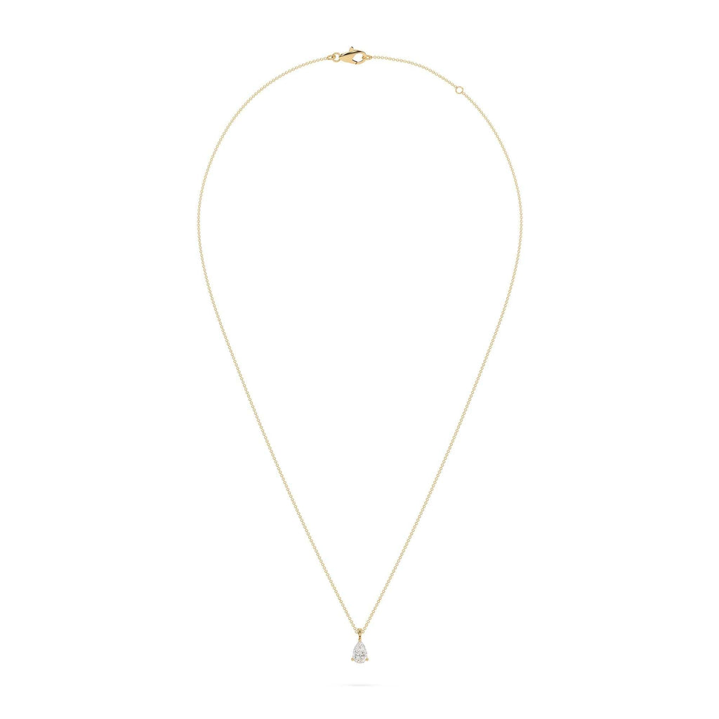 2 carat Simple Pear Lab Diamond Pendant
