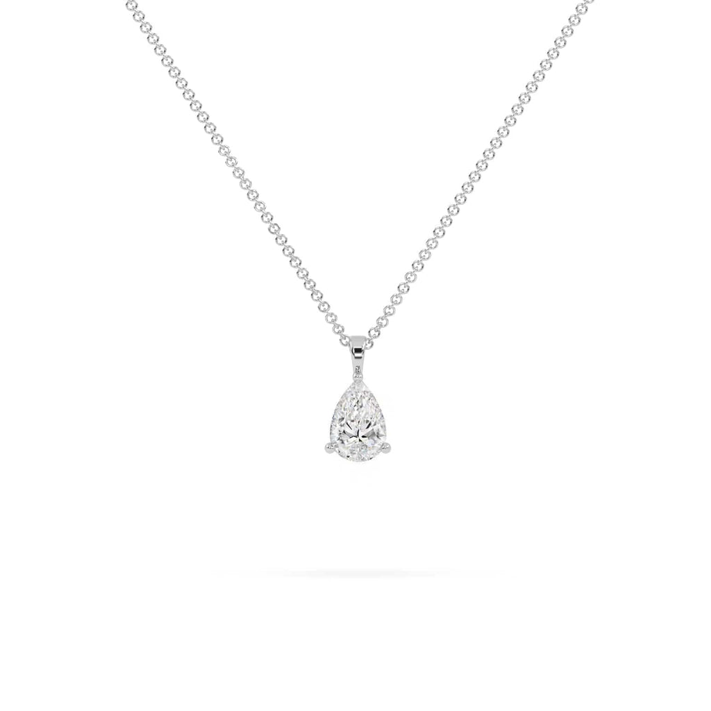 2 carat Simple Pear Lab Diamond Pendant