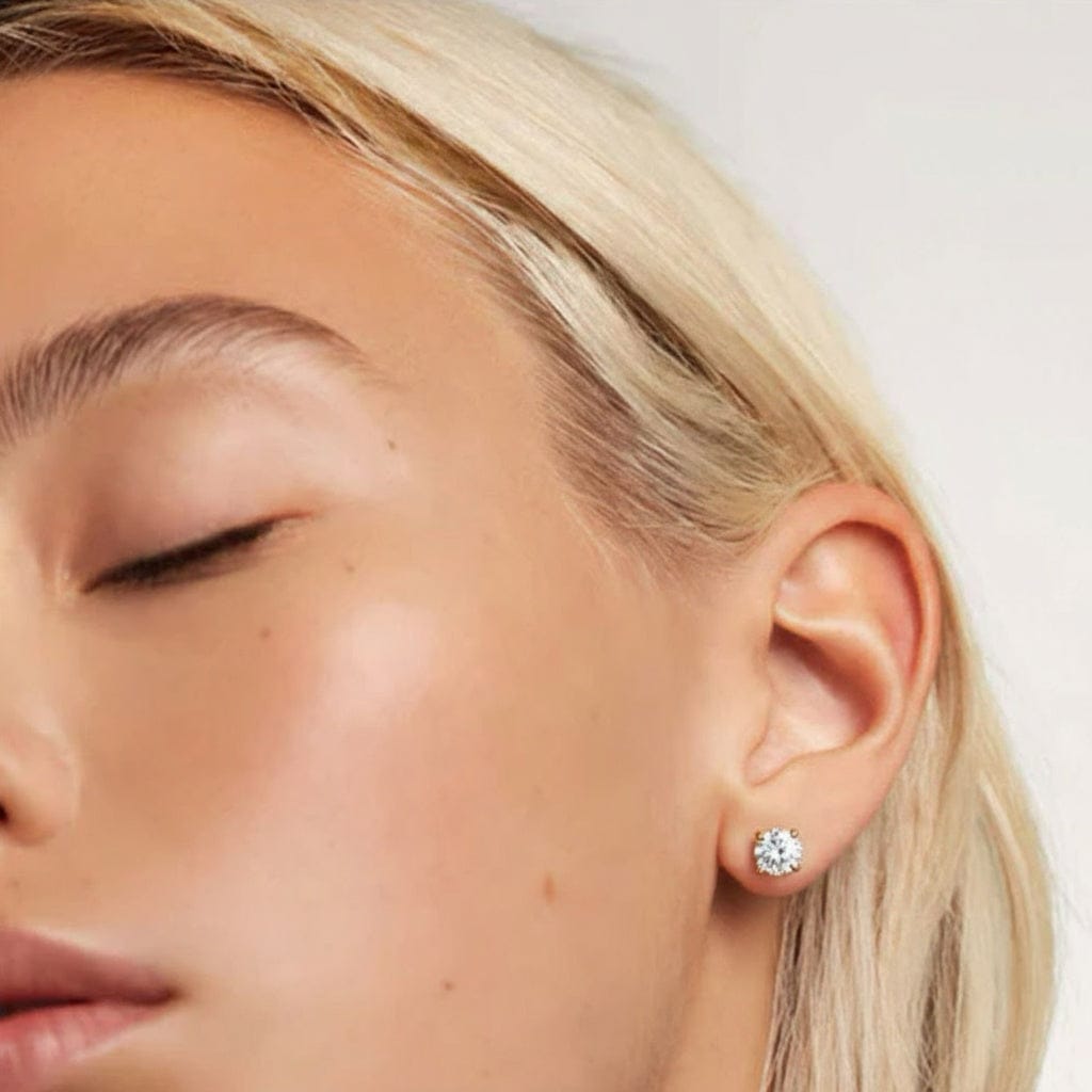 2 carat total diamond stud earrings