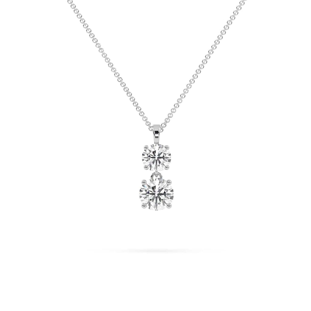 3.50 carat Lab Diamond Drop Pendant Necklace