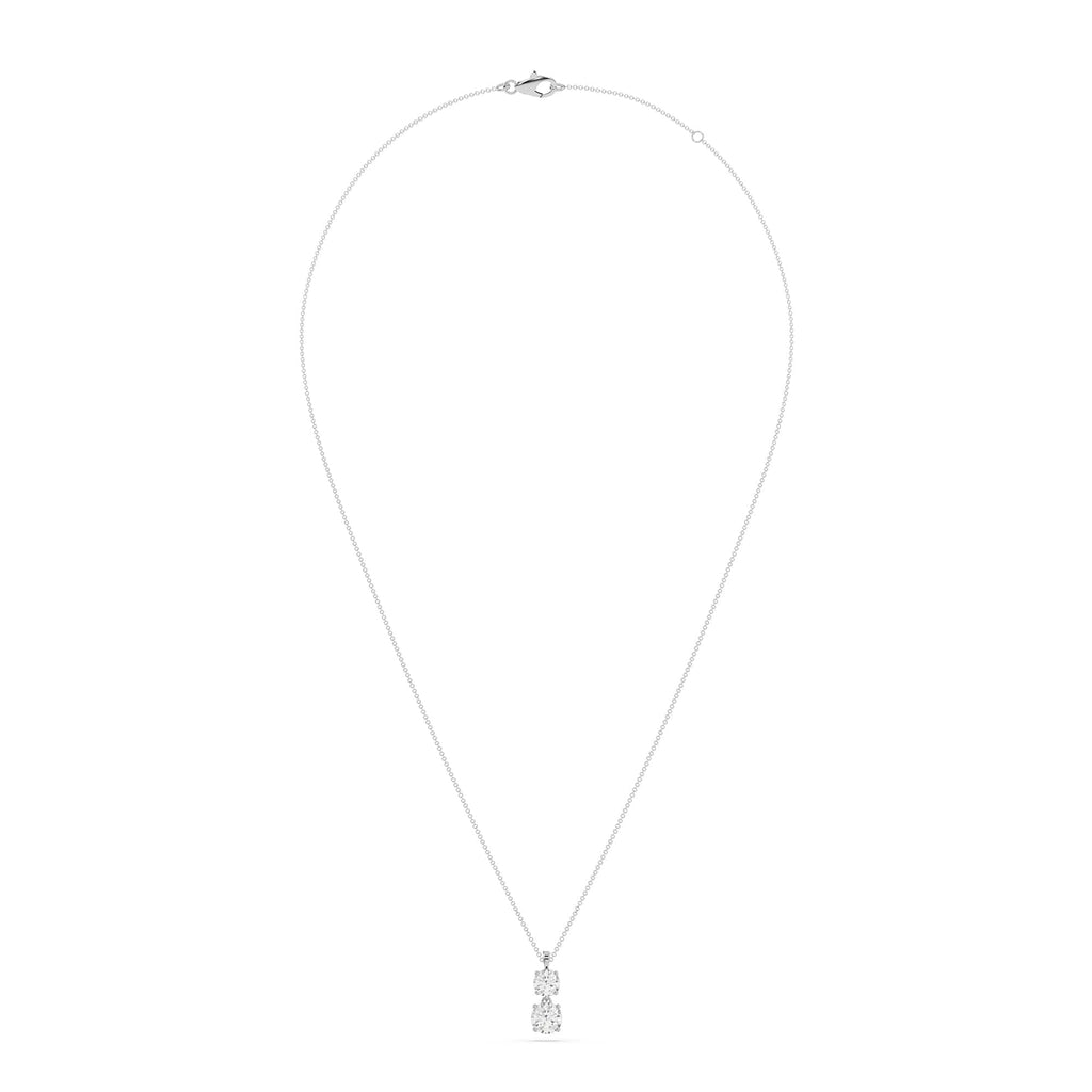 3.50 carat Lab Diamond Drop Pendant Necklace