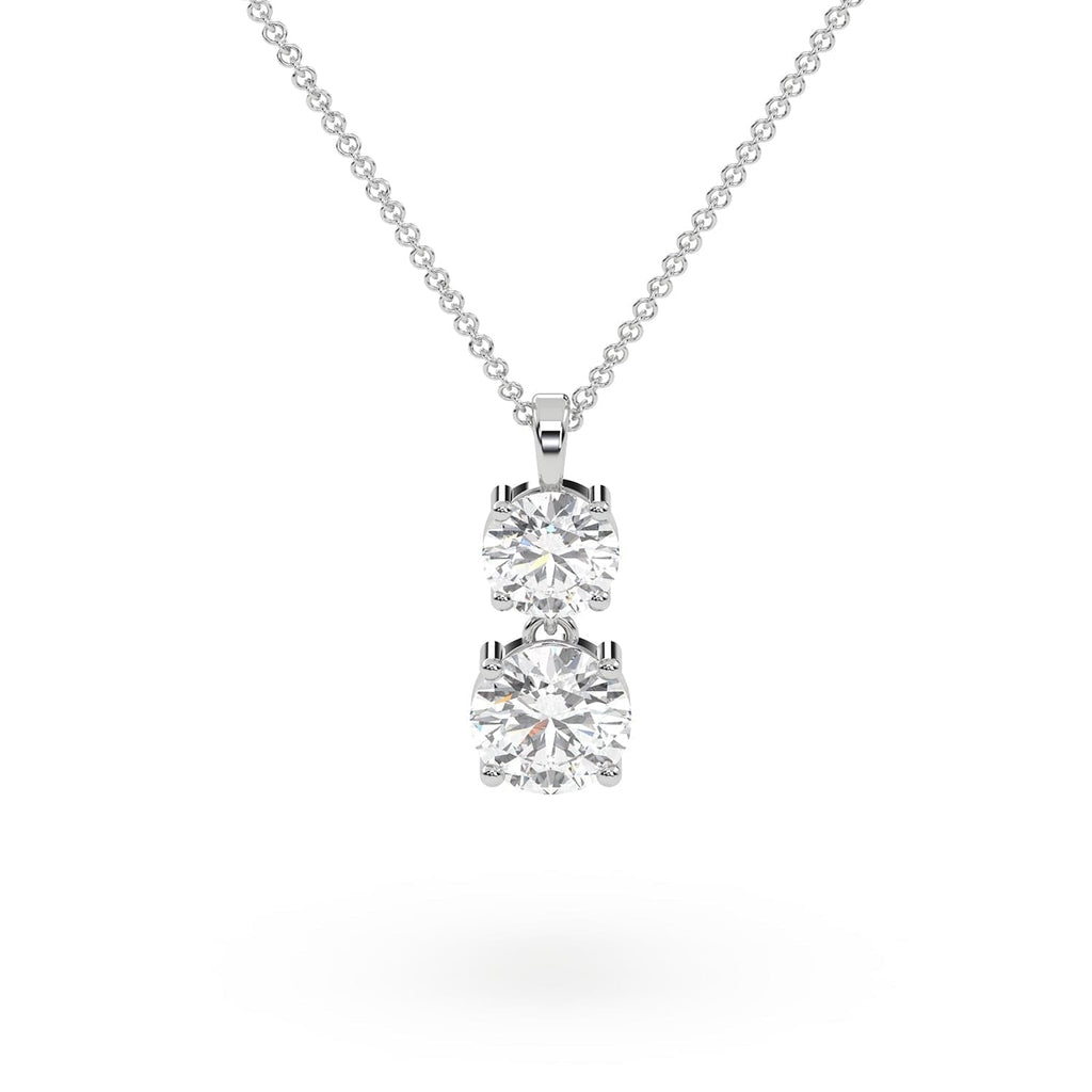3.50 carat Lab Diamond Drop Pendant Necklace