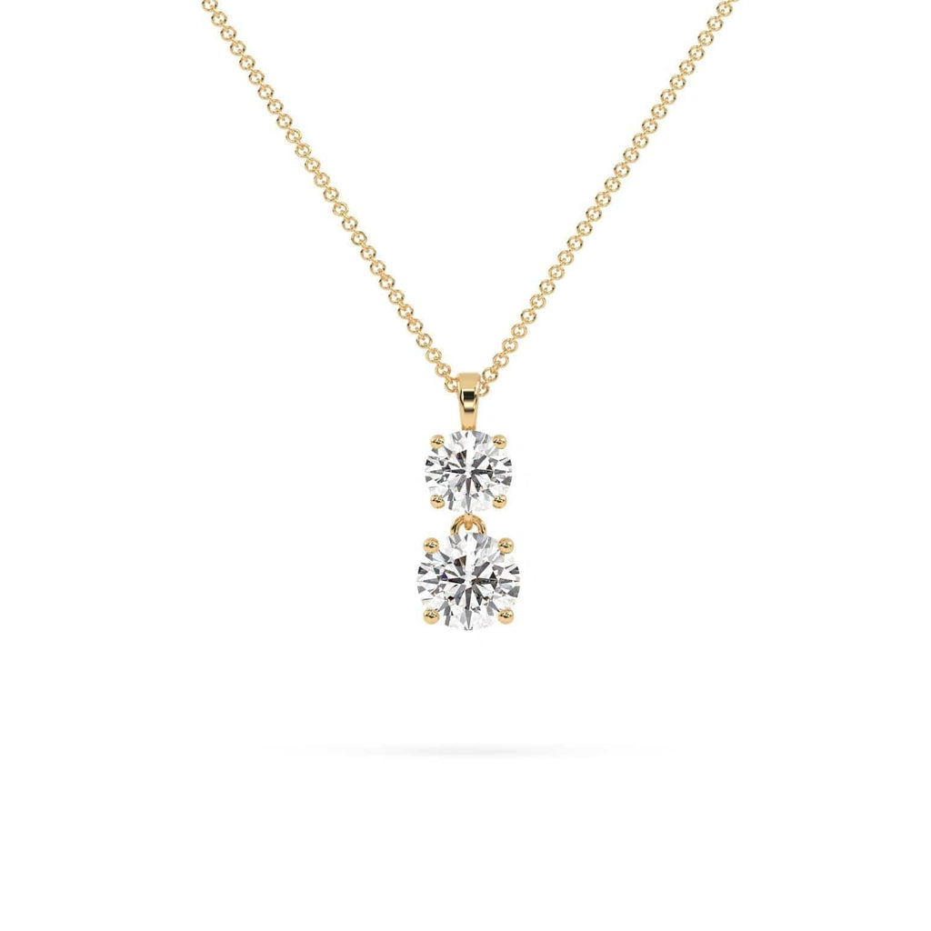 3.50 carat Lab Diamond Drop Pendant Necklace