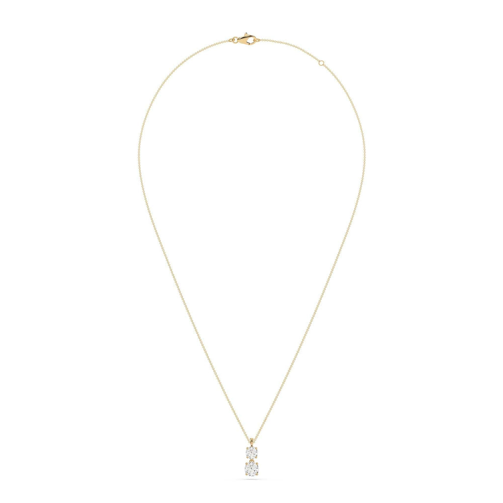 3.50 carat Lab Diamond Drop Pendant Necklace