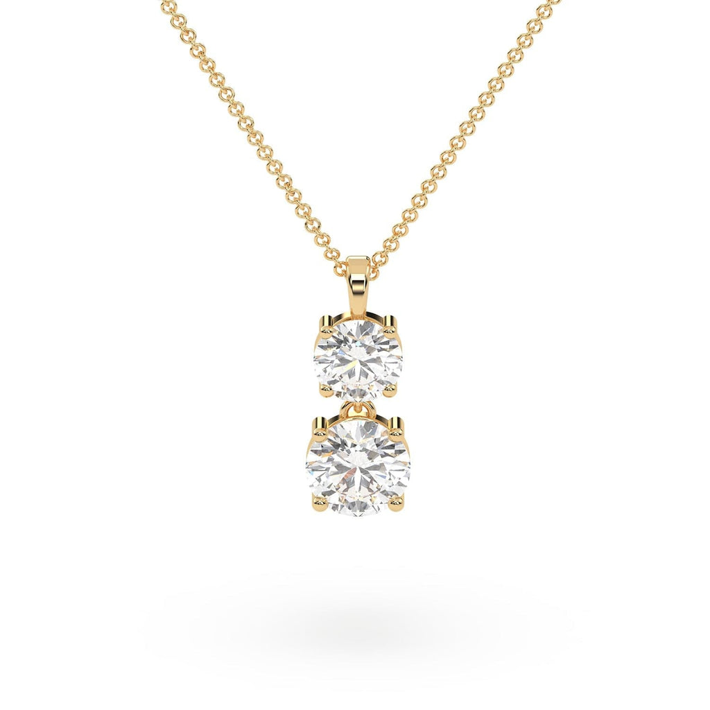 3.50 carat Lab Diamond Drop Pendant Necklace