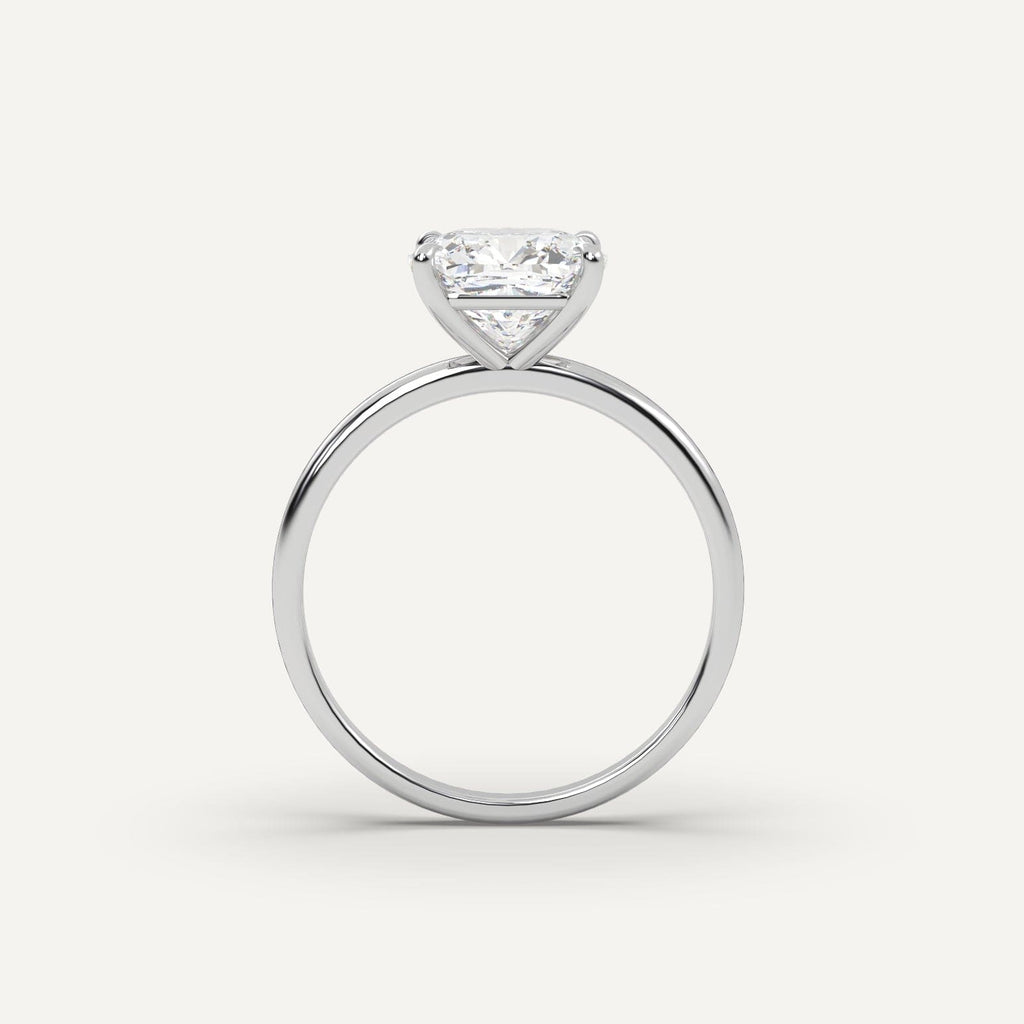 3 Carat Cushion Cut Engagement Ring In Platinum