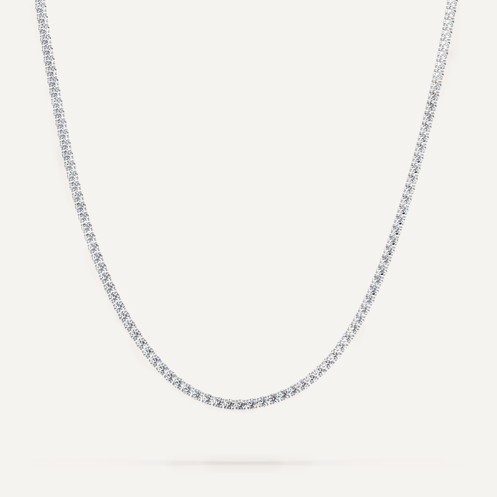 White Gold 3-Carat Diamond Tennis Necklace
