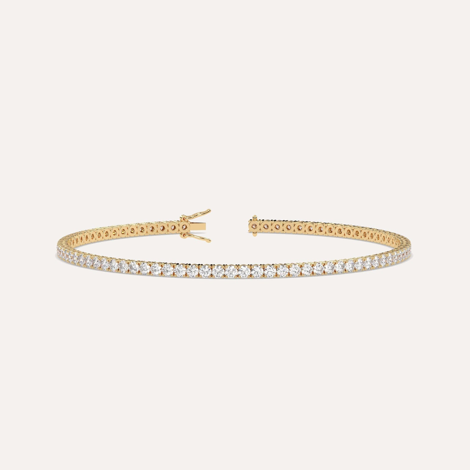 3 carat diamond tennis bracelet yellow gold discount