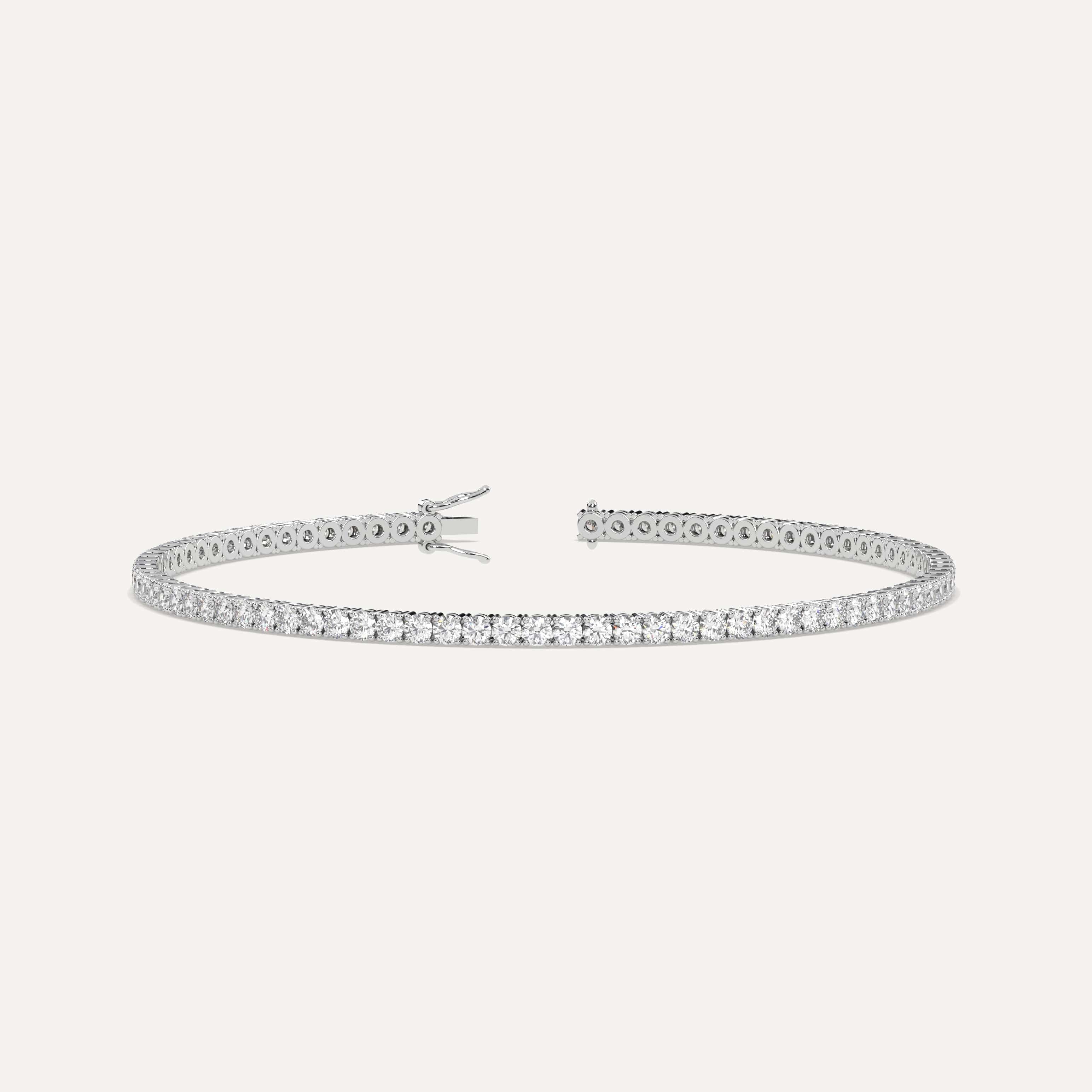 3 carat diamond bracelet 14k white gold hotsell