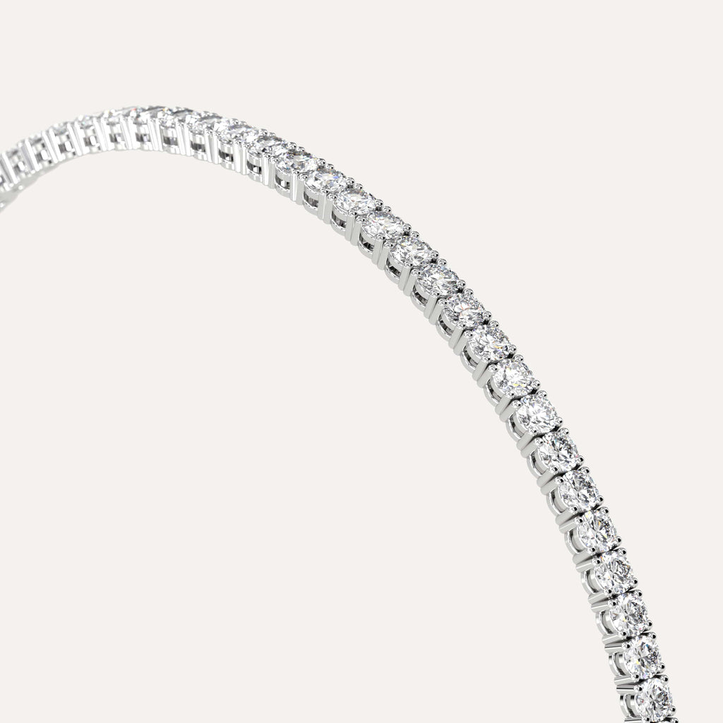 white gold tennis bracelets with 3 carat round diamonds