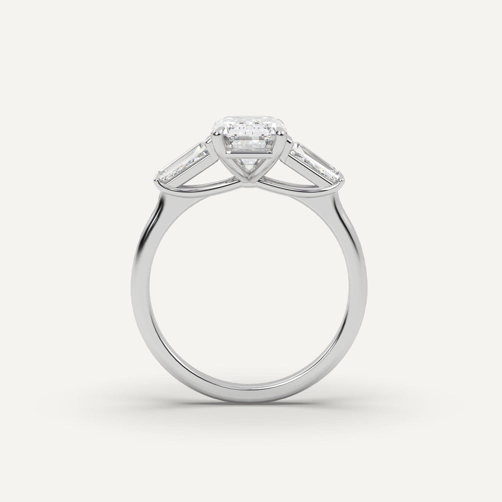 3 Carat Emerald Cut Engagement Ring In 950 Platinum