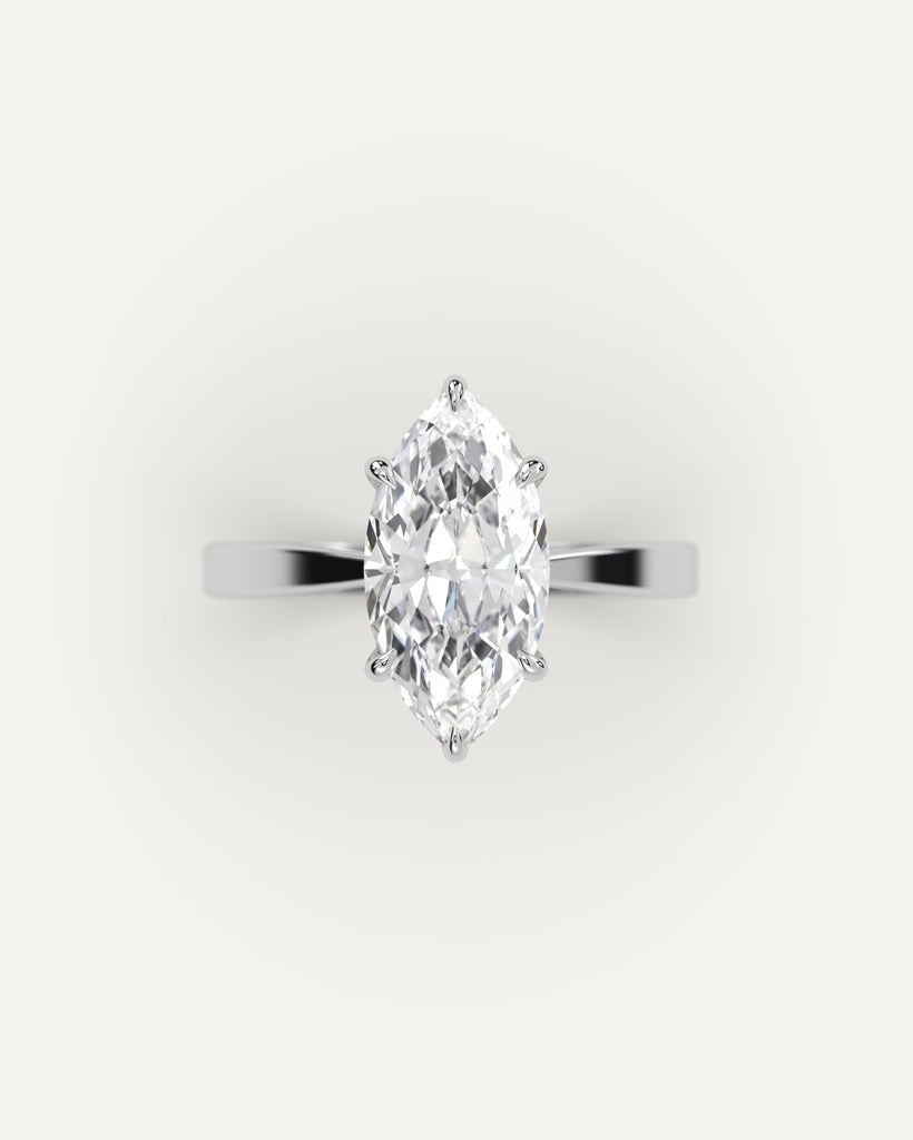 Cathedral Marquise Cut Engagement Ring 3 Carat Diamond