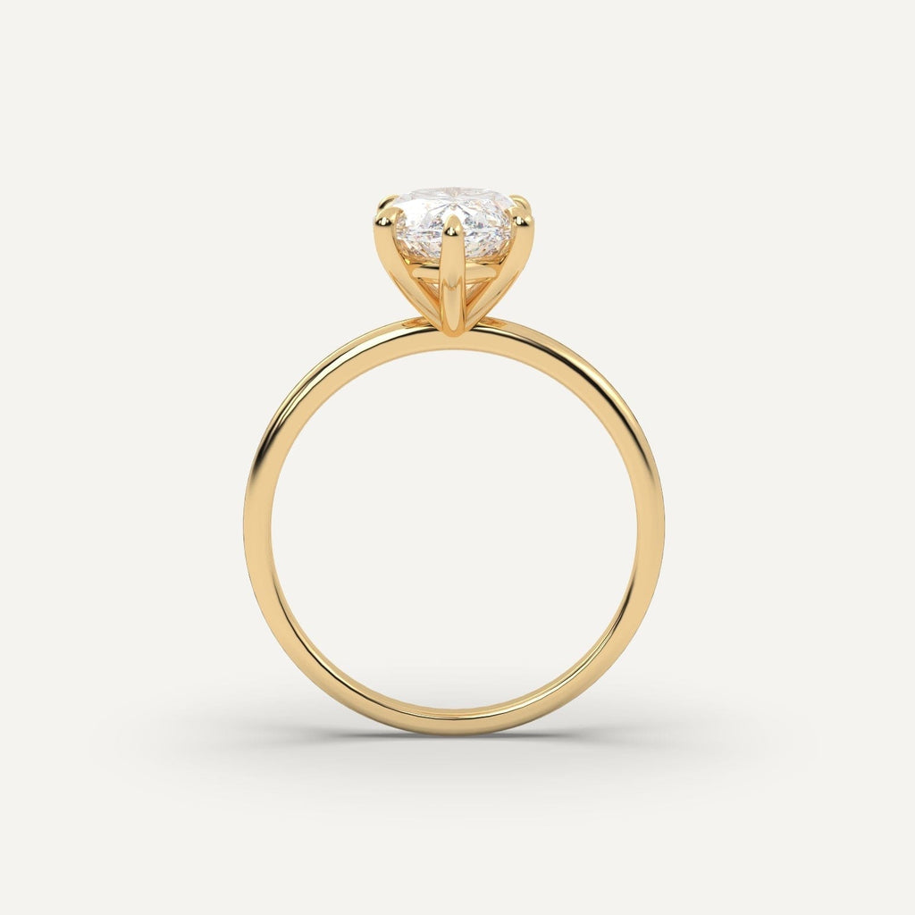 3 Carat Marquise Cut Engagement Ring In 14K Yellow Gold