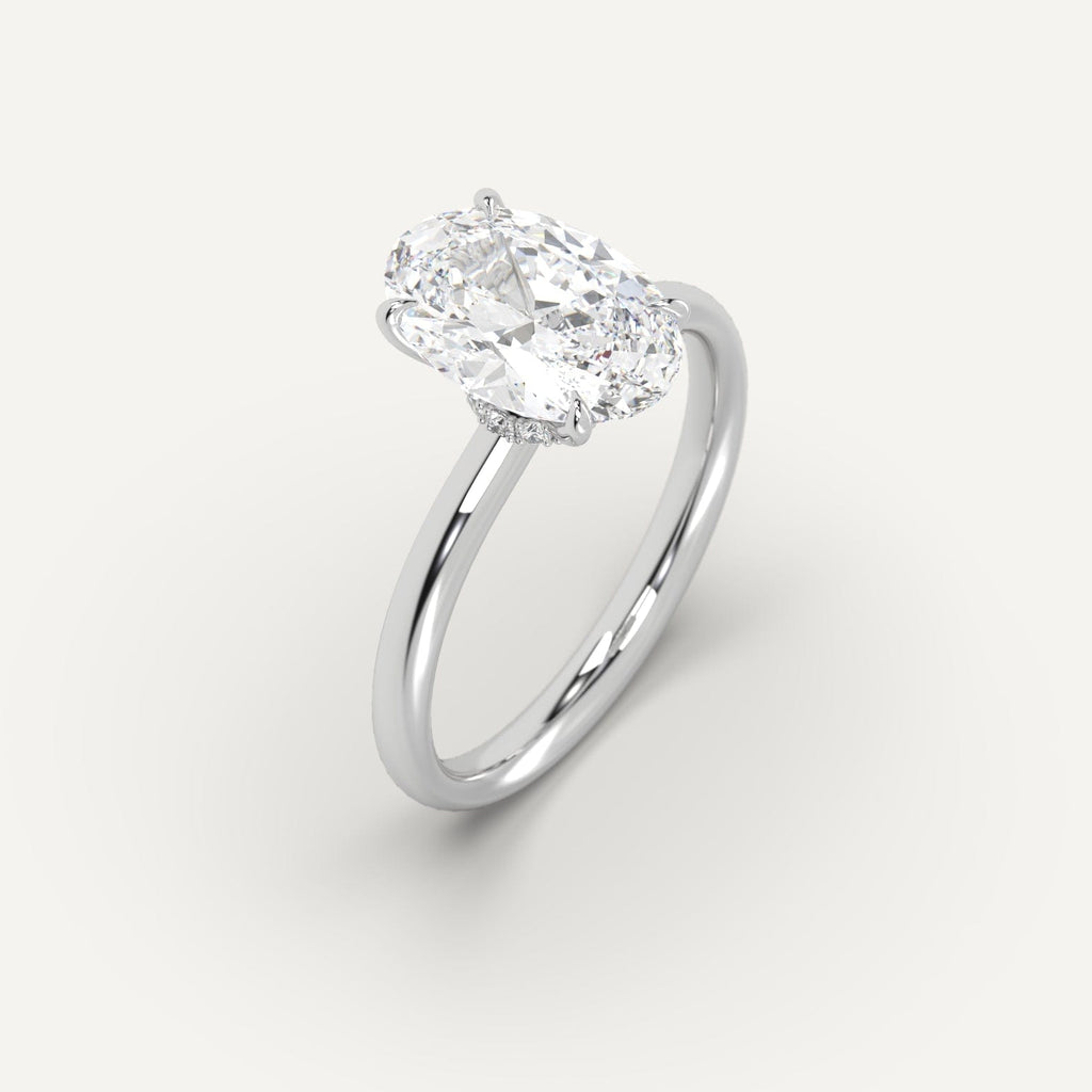 3 Carat Engagement Ring Oval Cut Diamond In 950 Platinum