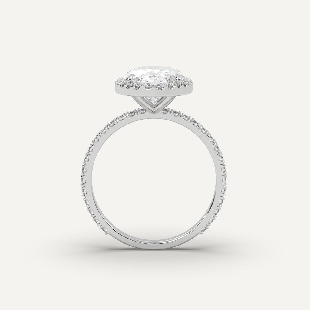 3 Carat Oval Cut Engagement Ring In 950 Platinum