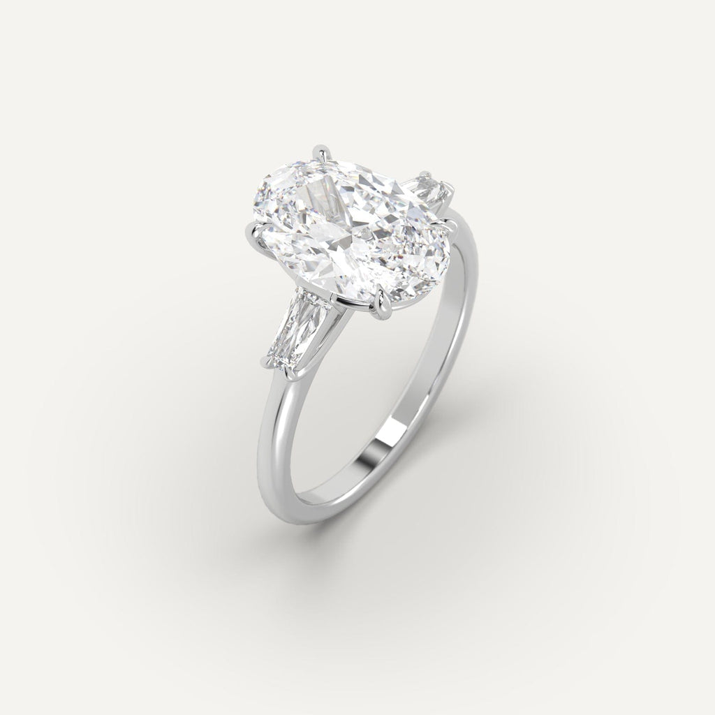 3 Carat Engagement Ring Oval Cut Diamond In 950 Platinum