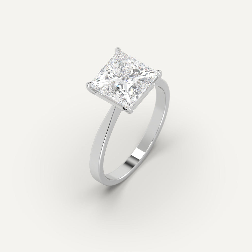 3 Carat Engagement Ring Princess Cut Diamond In 950 Platinum