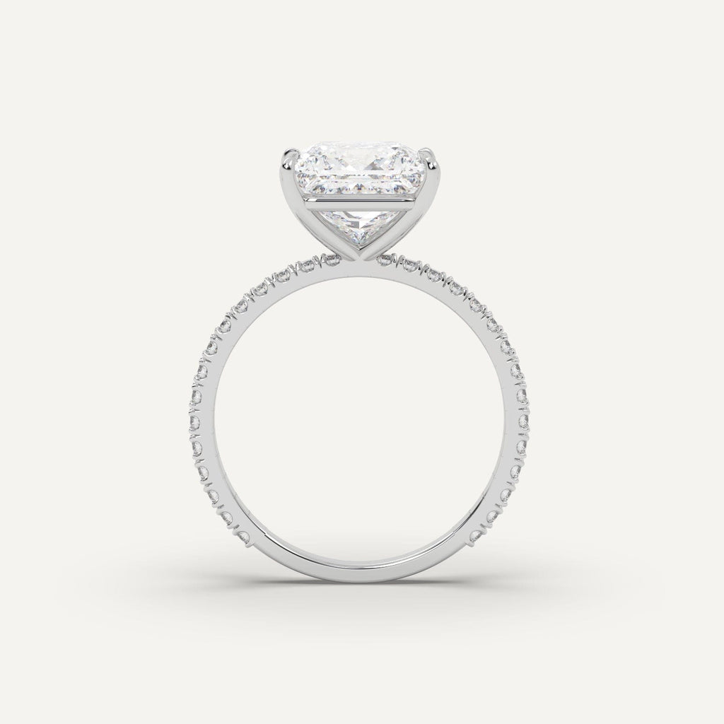 3 Carat Princess Cut Engagement Ring In 950 Platinum