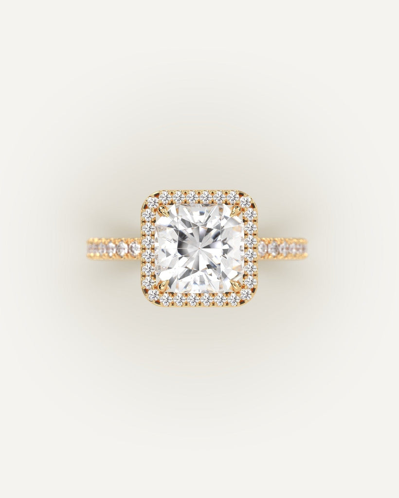 Halo Radiant Cut Engagement Ring 3 Carat Diamond