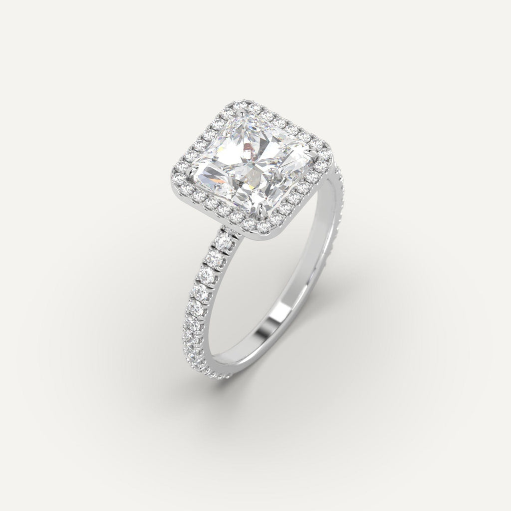 3 Carat Engagement Ring Radiant Cut Diamond In 950 Platinum