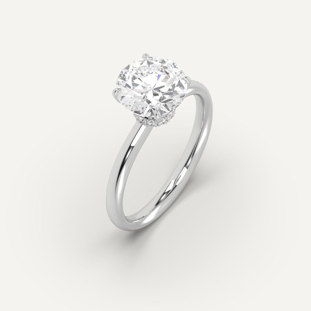 3 Carat Engagement Ring Round Cut Diamond In 950 Platinum