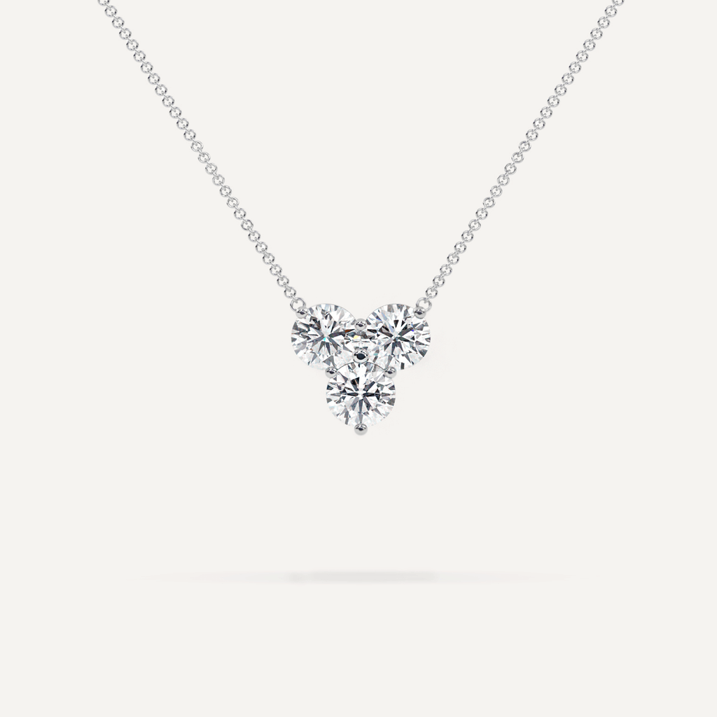 3-Diamond Necklace for Women