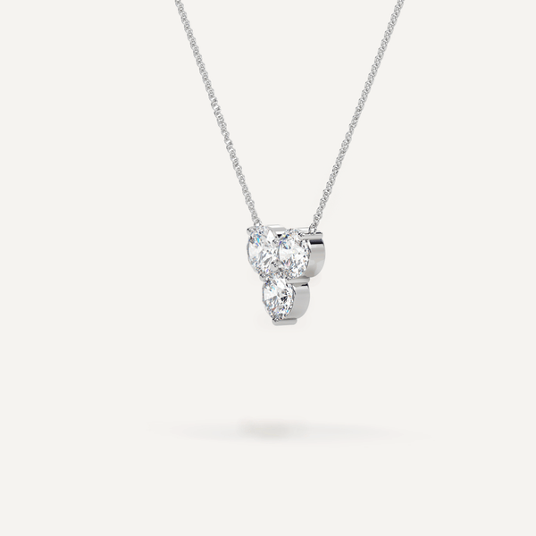 Shine Bright Essential Three Stone Diamond Necklace | Dunkin's Diamonds