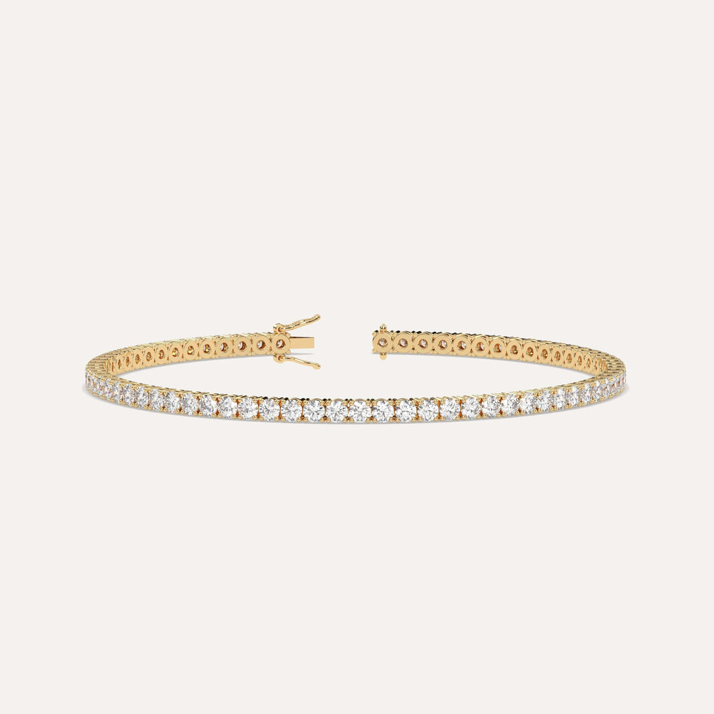 4 carat diamond tennis bracelet in 14K yellow gold