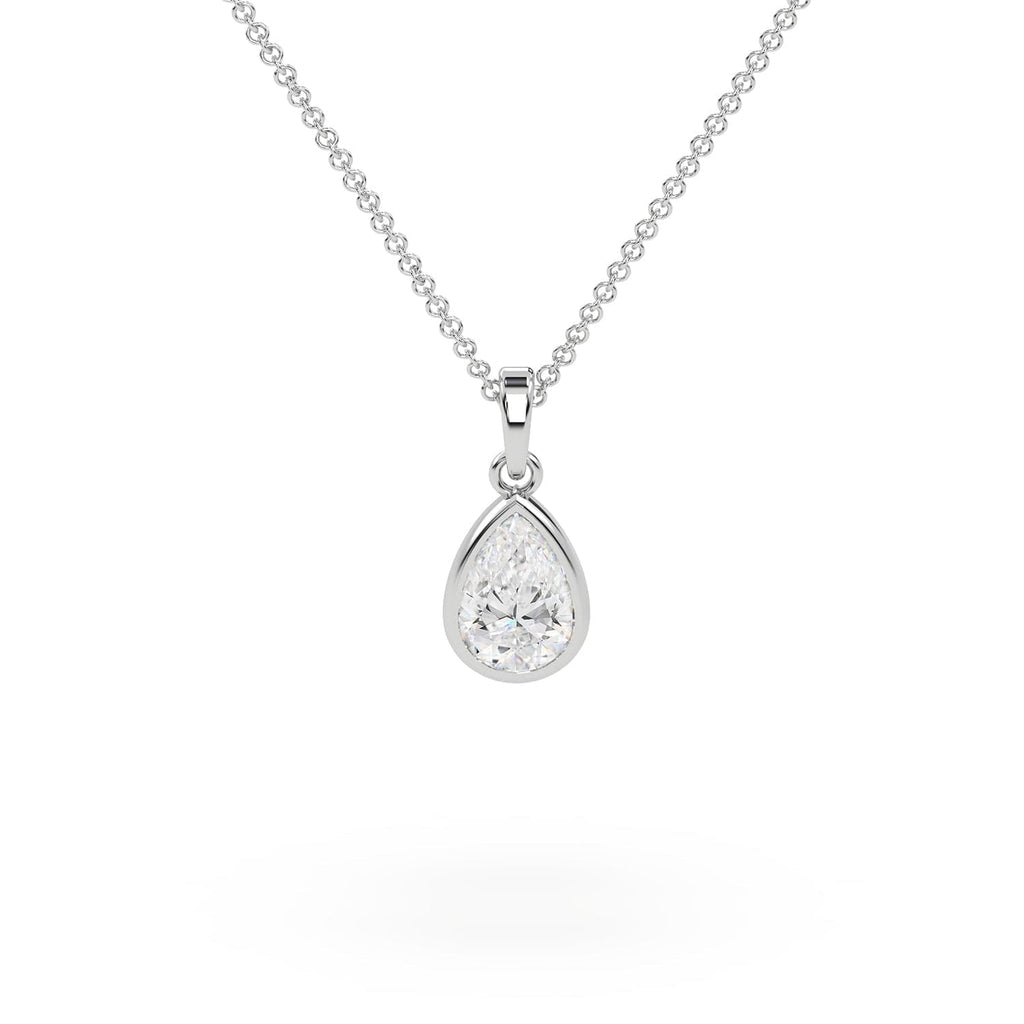 4 carat Teardrop Lab Diamond Pendant