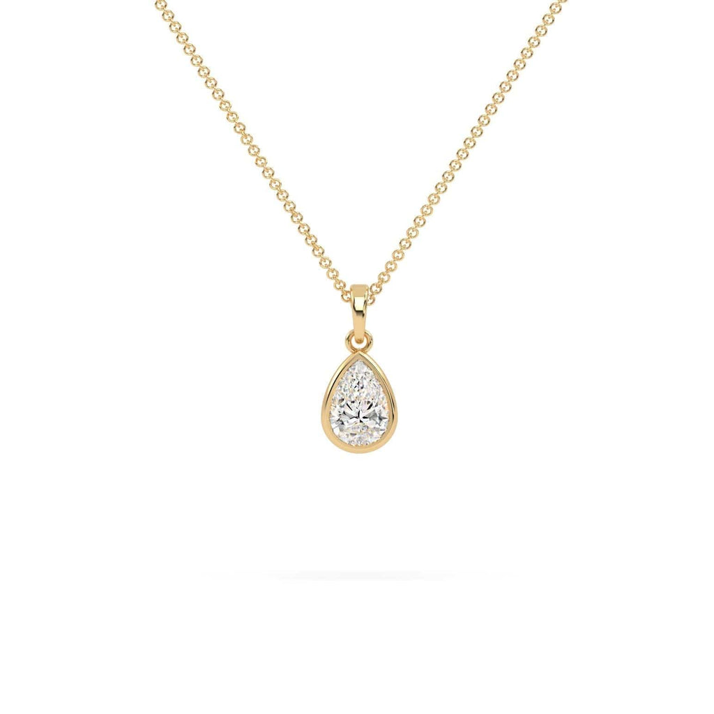 4 carat Teardrop Lab Diamond Pendant
