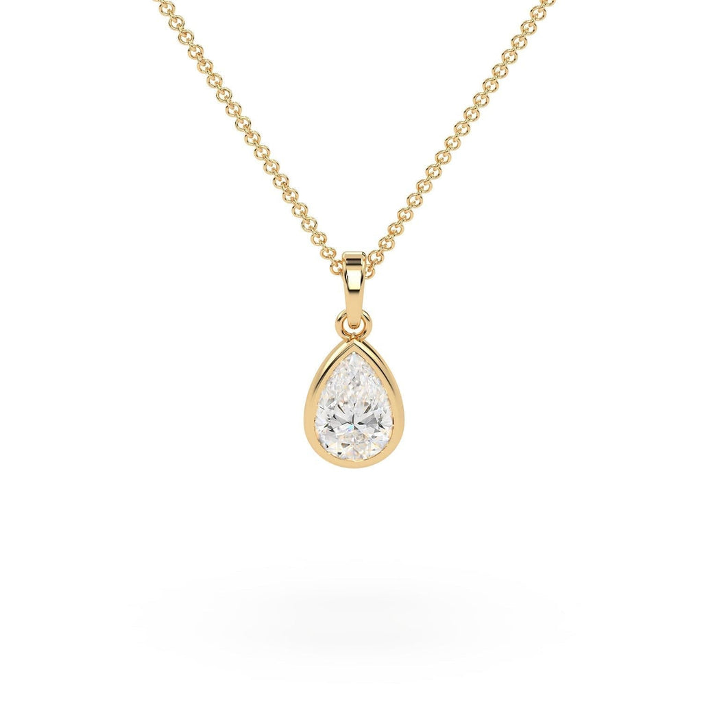 4 carat Teardrop Lab Diamond Pendant
