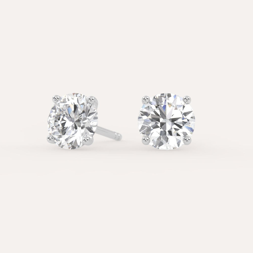 4 carat total diamond stud earrings